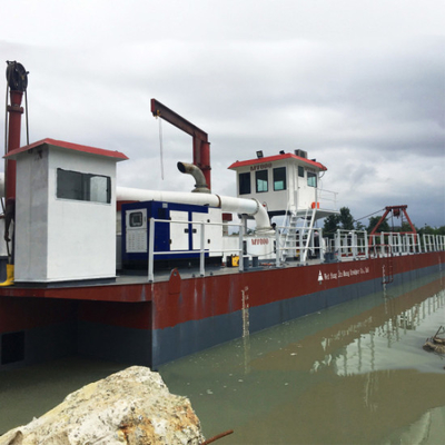 Cutterhead Suction Dredge Boat With Diesel Engine Cummins Or WEICHAI