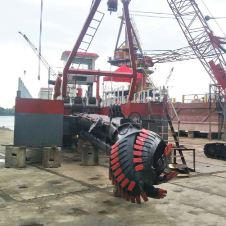 18 Inch Cutter Blades Suction Dredger Ship With Diesel Engine Or Electric Motor Pump Power