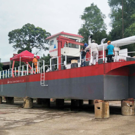 Hydraulic Winch Cutter Suction Dredger For River / Port / Lake / Coastal Area Work Site