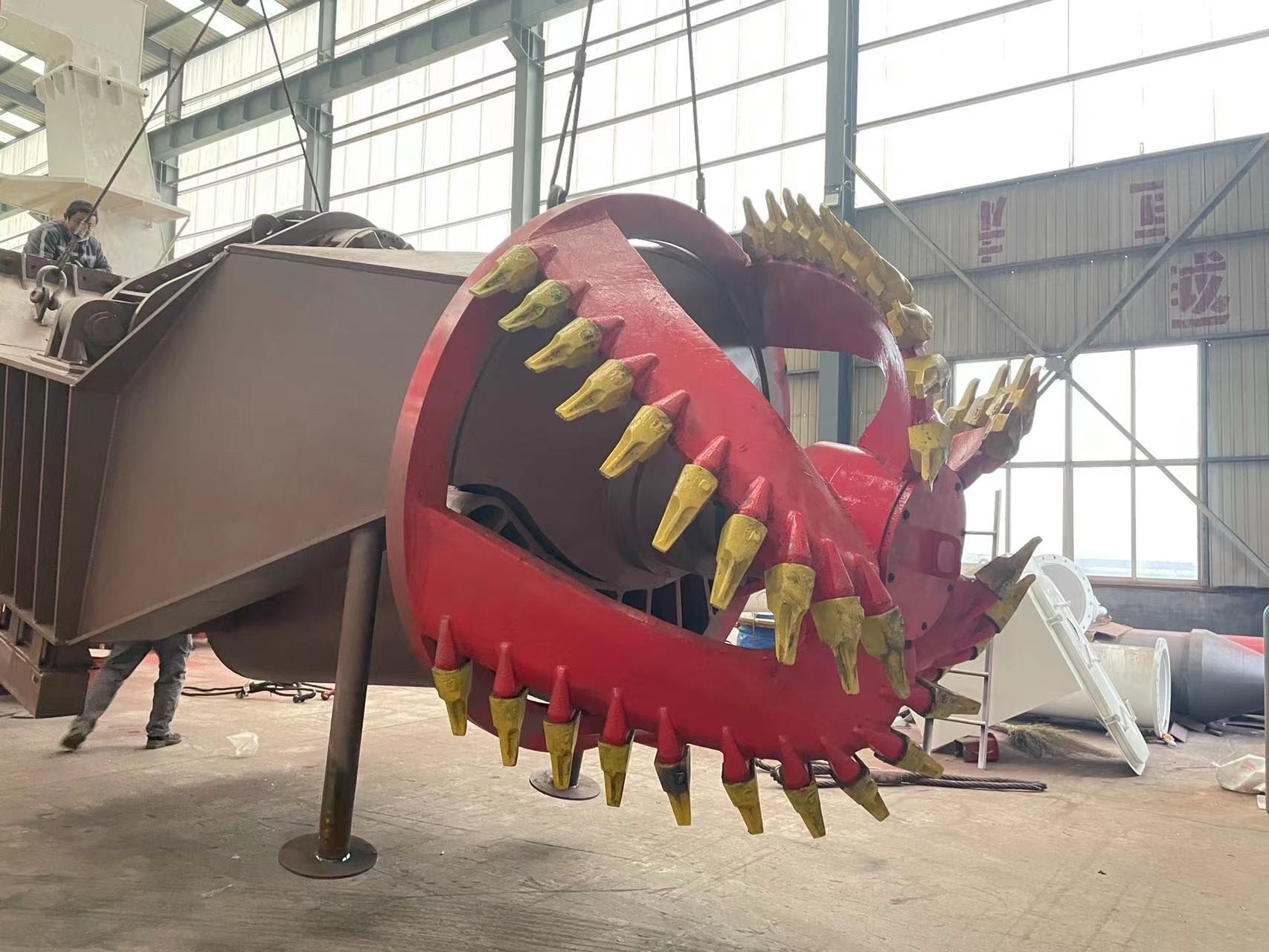 Custom Dredger Cutter Head 5 Blades 40 Pieces Teeth For Cutter Suction Dredger Parts