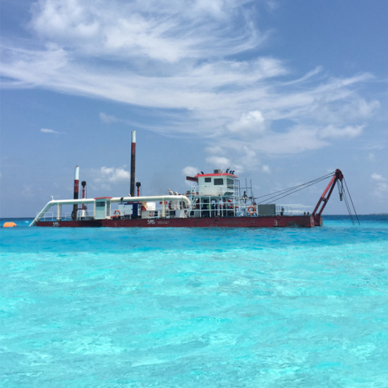 3500m3 20inch Sea Cutter Suction Dredger For Sand Reclamation Driven By Diesel Power